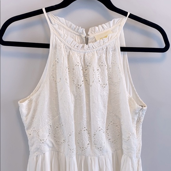 Anthropologie Maeve White Lace Midi Dress - Picture 2 of 3